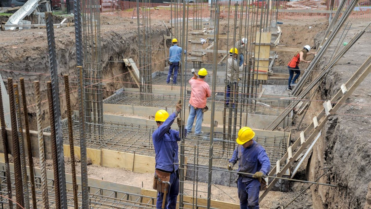 Cayó 5,43% la venta de insumos para la construcción