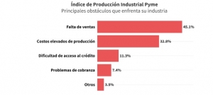 La industria pyme cayó 19% anual en mayo